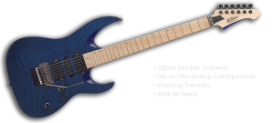 HD400MQOB Mitchell Electric Guitars Ocean Blue