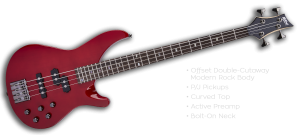 MB200BR Mitchell Electric Bass Guitar Blood Red