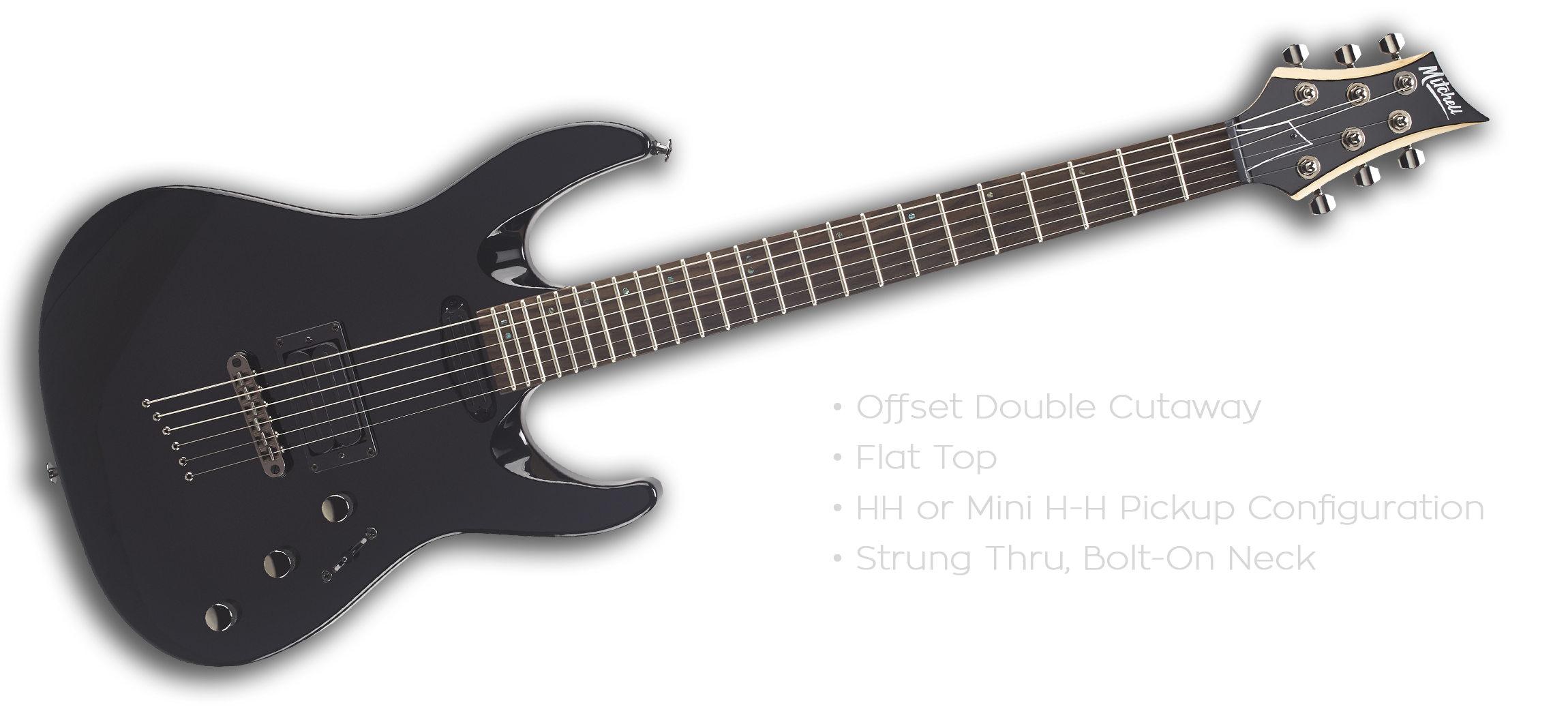 MD200BK Mitchell Electric Guitars Black Mitchell Guitars