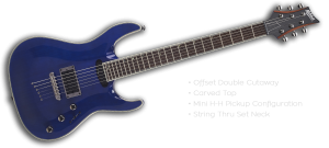 MD400TOB Mitchell Electric Guitars Transparent Ocean Blue