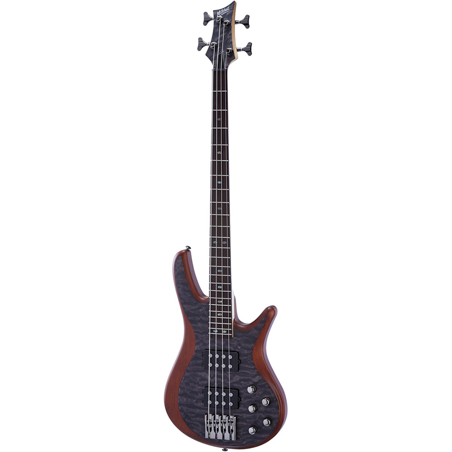 FB700QBK Mitchell Electric Bass Guitar Black Quilt