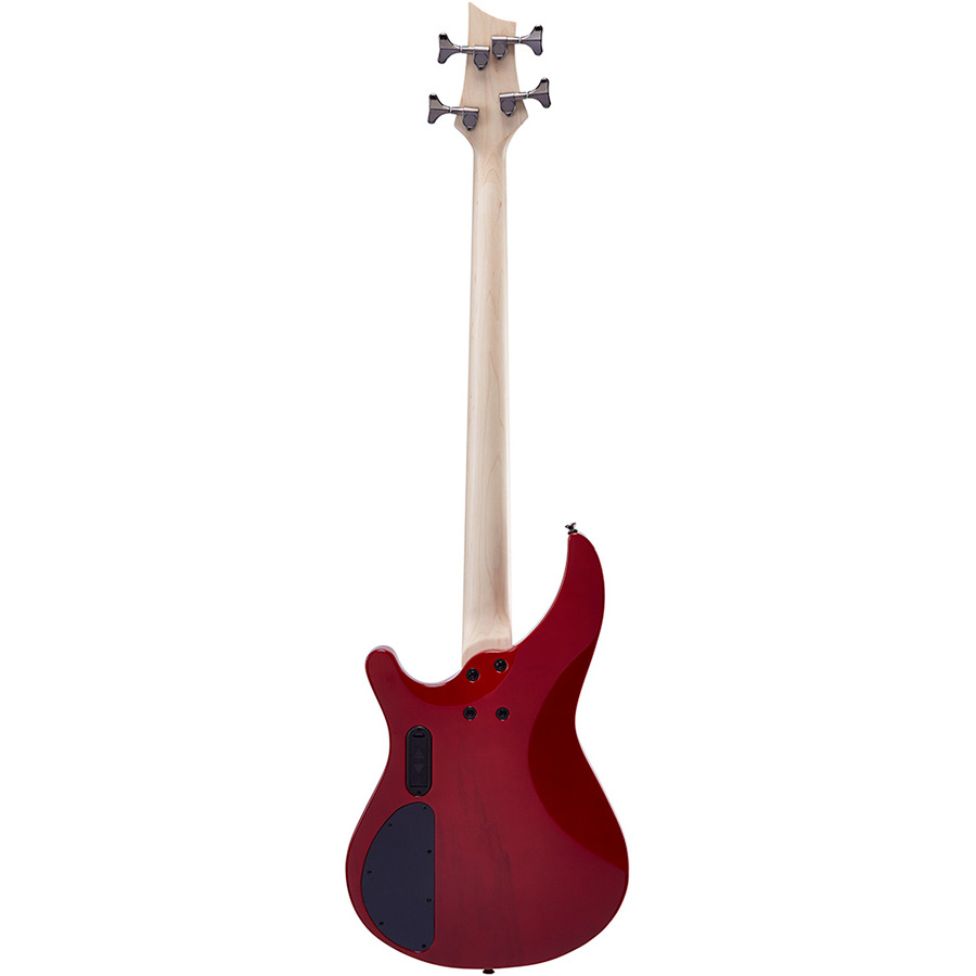 MB300TR Mitchell Electric Bass Guitar Transparent Red