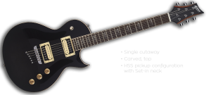 MS400BK Mitchell Electric Guitars Black