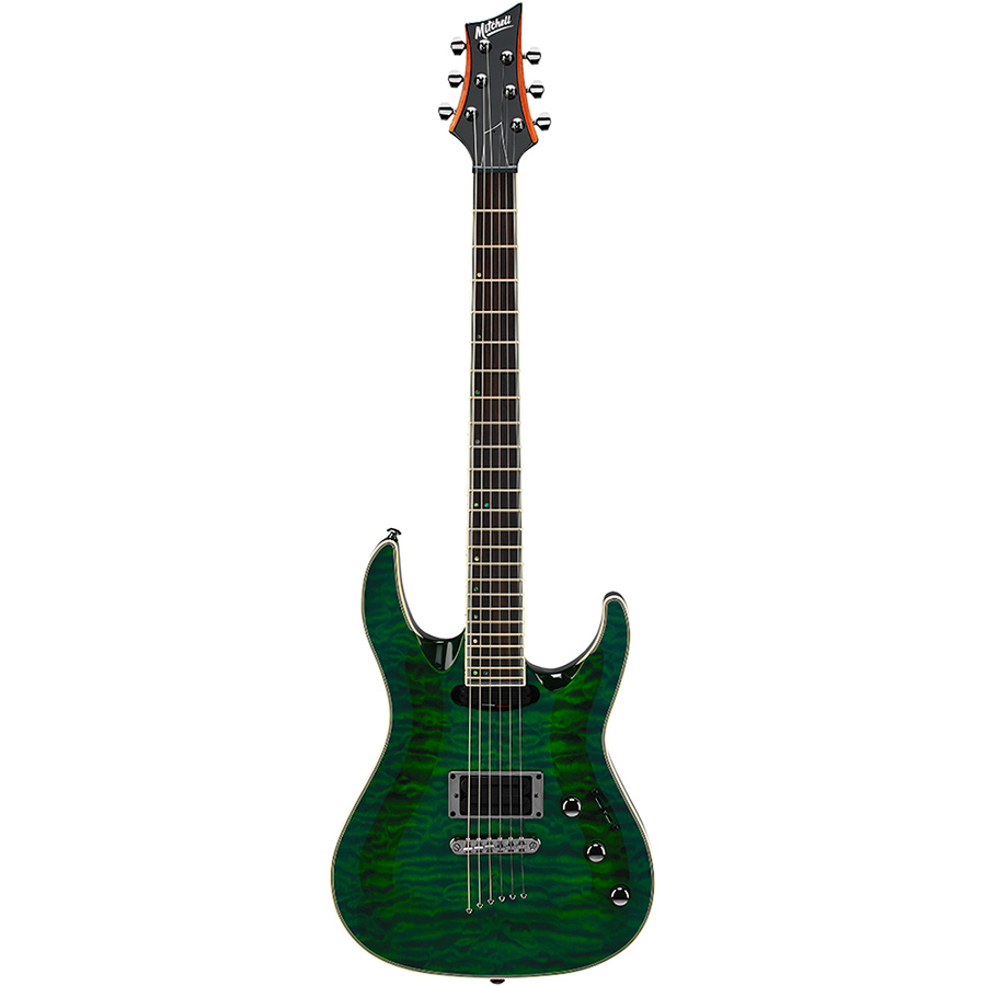 MD400QFG Mitchell Electric Guitars Forest Green