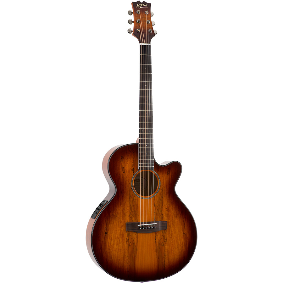 Mitchell MX430SM-WKY Grand Auditorium Acoustic-Electric Guitar in Spalted Maple