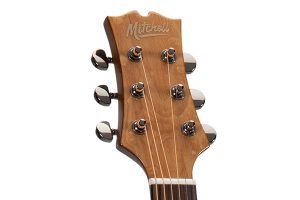 Mitchell MX430 Exotic Acoustic-Electric Quilted Ash Burl Headstock