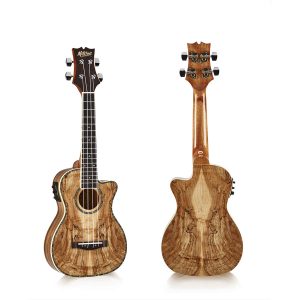 Mitchell MU80XCE Concert Ukulele Spalted Maple Natural